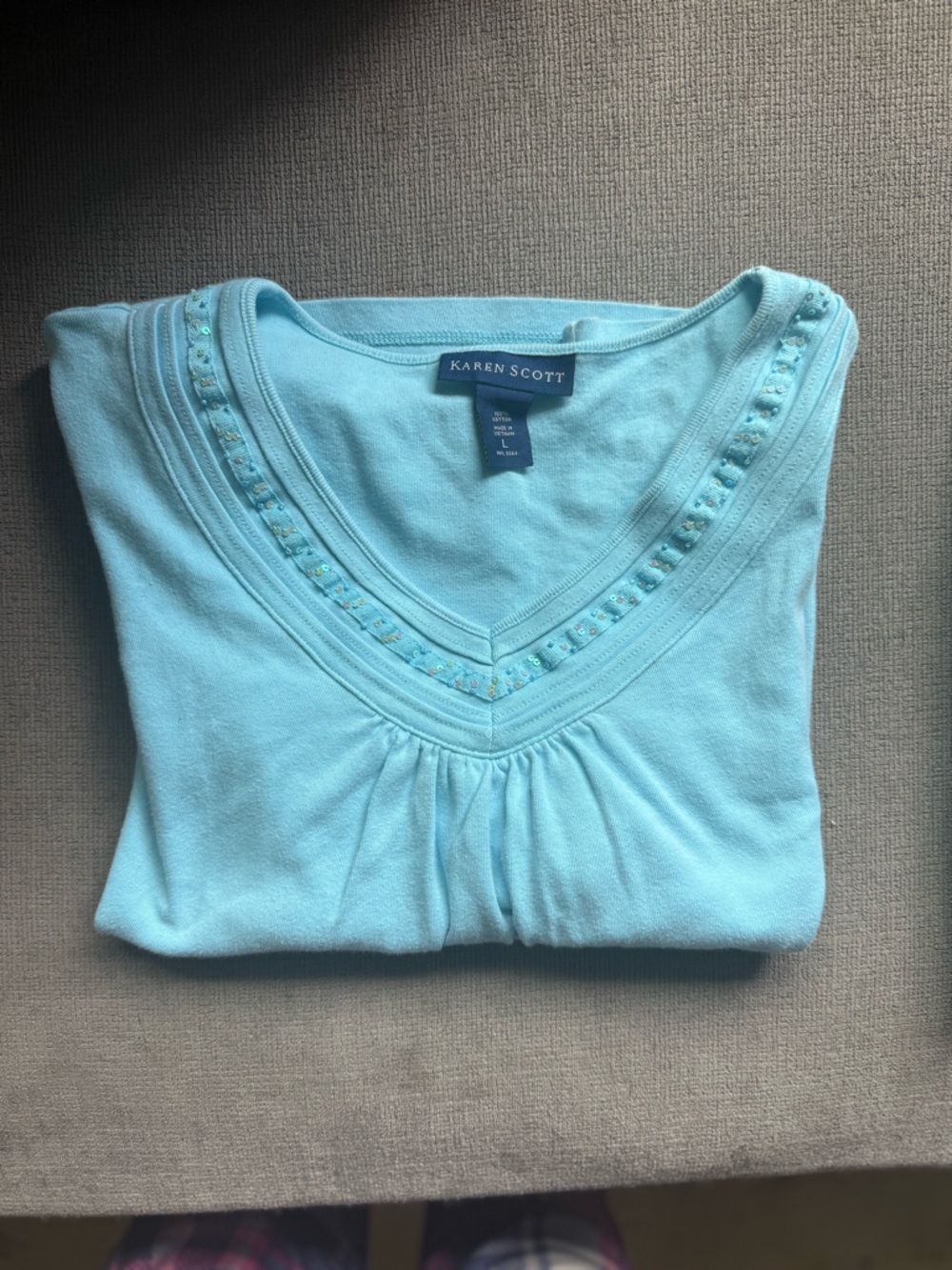 Light Aqua outfit large shirt 16size Jeans - Picture 2 of 3